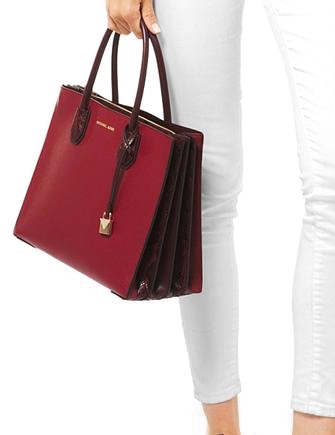 Michael Michael Kors Mercer Lizard Embossed Accordion Tote