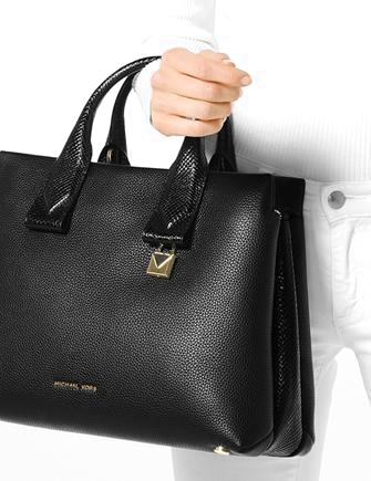 Michael Michael Kors Rollins Large Python Embossed Satchel