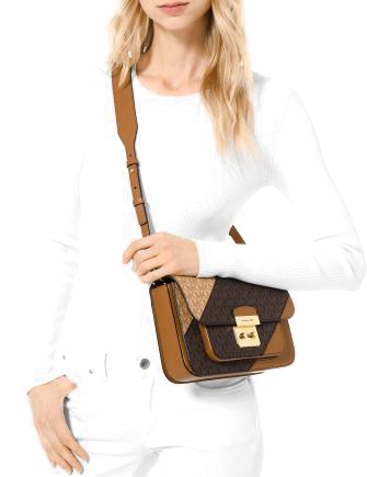 Michael Michael Kors Sloan Editor Tricolor Signature Shoulder Bag