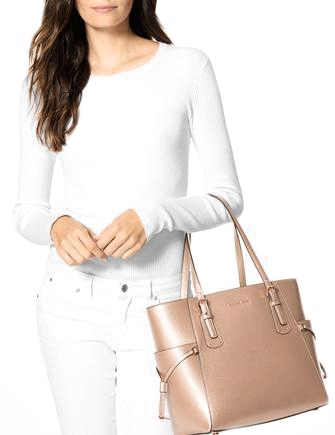 Michael Michael Kors Voyager East West Crossgrain Leather Tote