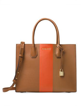 Michael Michael Kors Center Stripe Mercer Large Convertible Tote