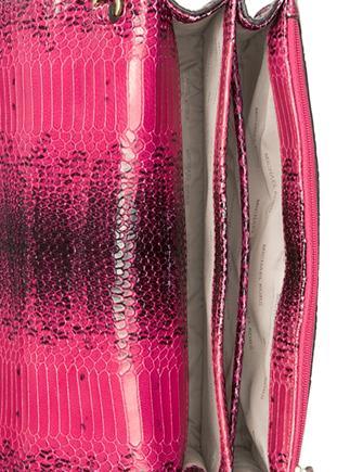 Michael Michael Kors Large Gusset Snakeskin Crossbody