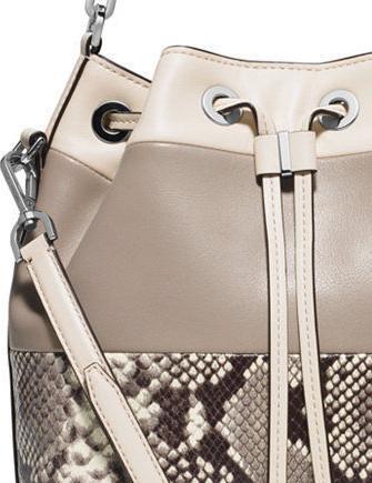 Michael Michael Kors Dottie Large Colorblock Python Bucket Bag