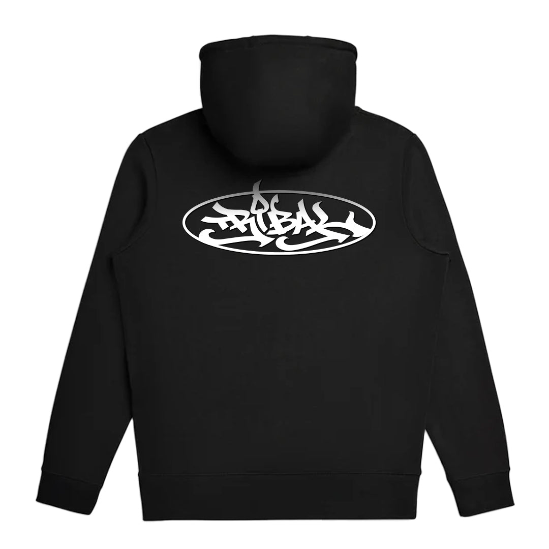 WHITE RUBBER OVAL - Zip-Up  hoodie